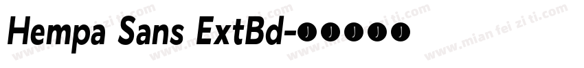 Hempa Sans ExtBd字体转换